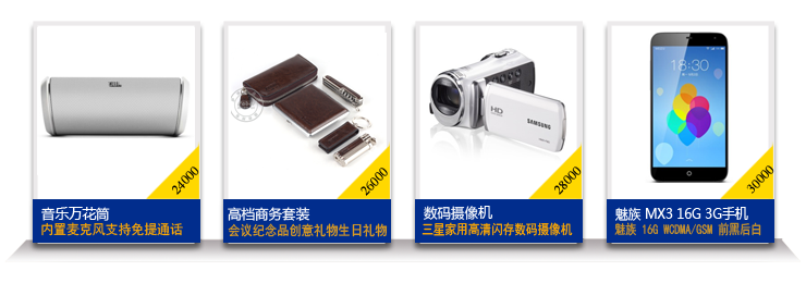 積分禮品展示